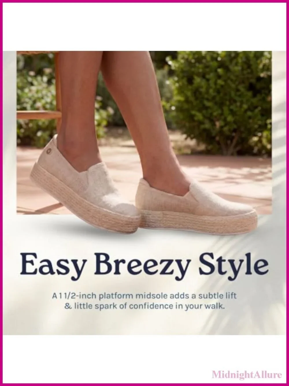 Vegan Canvas Espadrille Loafer with Memory Foam Slip-On